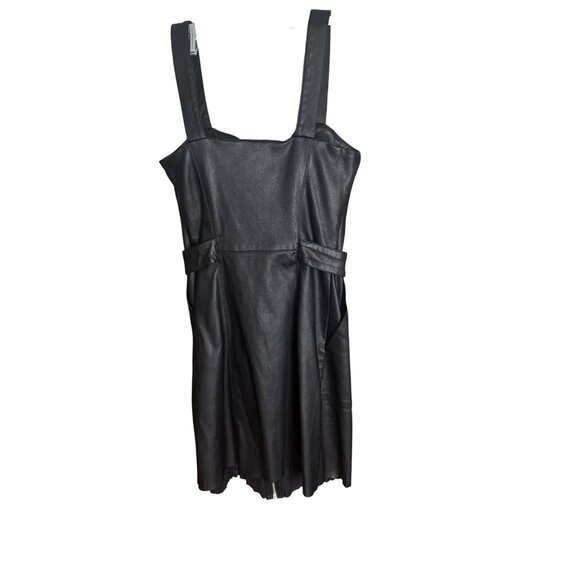 O’stin Studio Black Faux Leather Mini Dress Size XS - Picture 3 of 4